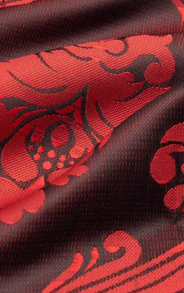 Red Victorian Jacquard Handkerchief