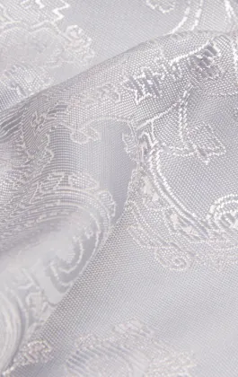 Dobell Silver Paisley Handkerchief