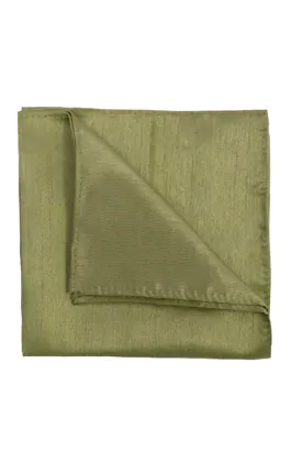 Green Dupion Handkerchief