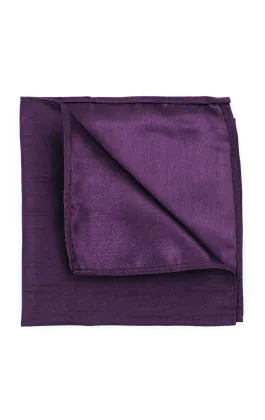 Dark Purple Dupion Handkerchief