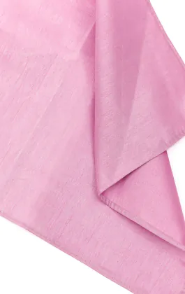 Pink Dupion Handkerchief