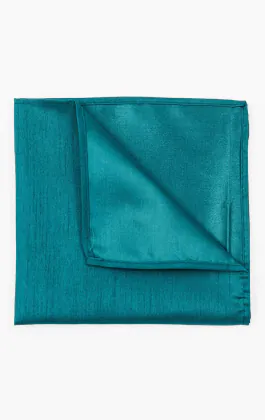 Turquoise Dupion Handkerchief