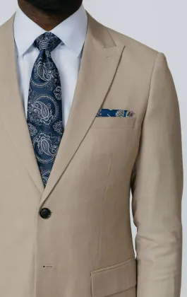 Stone Sharkskin Slim Fit Suit Jacket