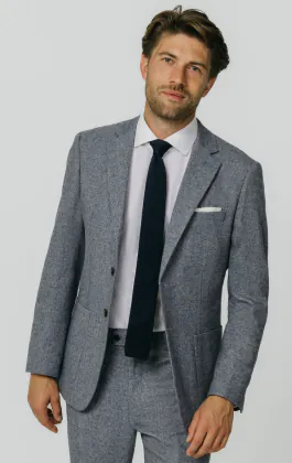 Blue Donegal Tweed Suit Jacket