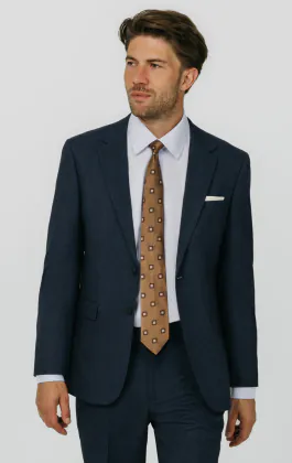 Blue Weave Suit Jacket