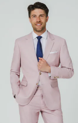Rose Pink Sharkskin Suit Jacket