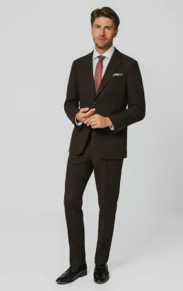 Dark Brown Donegal Tweed Suit Jacket