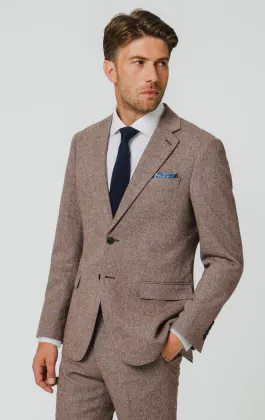 Redwood Herringbone Tweed Suit Jacket