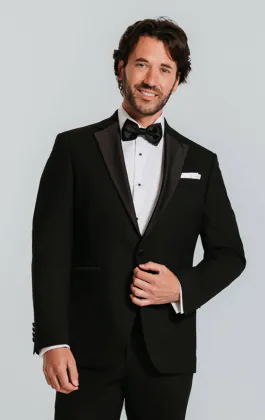 Black Dinner Jacket with Notch Lapel