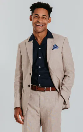Sand Linen Suit Jacket