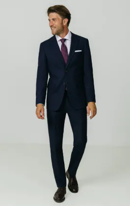Navy Donegal Tweed Jacket