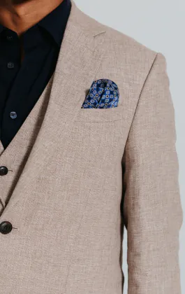 Sand Linen Slim Fit Suit Jacket