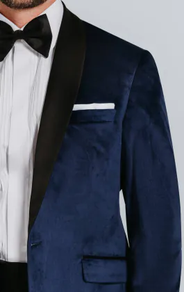 Navy Blue Velvet Jacket