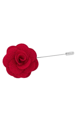 Dobell Red Flower Lapel Pin