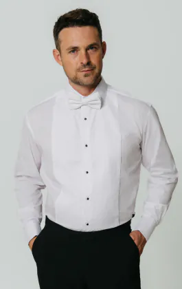 Standard Collar, Marcella Front Tuxedo Shirt by Dobell