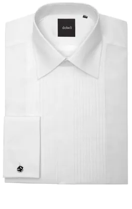 Standard Collar, Pleated Front Tuxedo Shirt