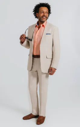 Orange Linen Shirt