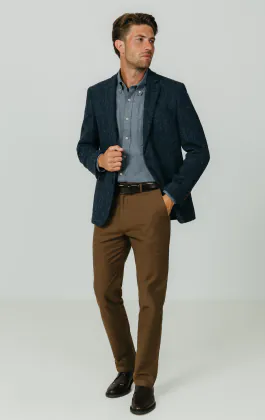 Blue Brushed Cotton Shirt