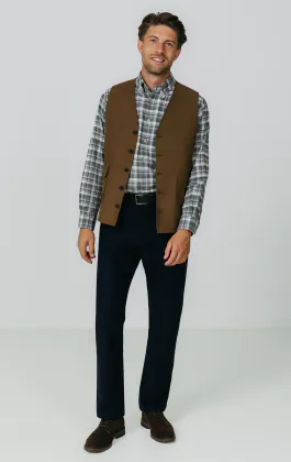 Green and Grey Check Brushed Cotton Shirt