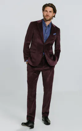 Burgundy Corduroy Suit
