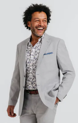 Light Grey Linen Suit