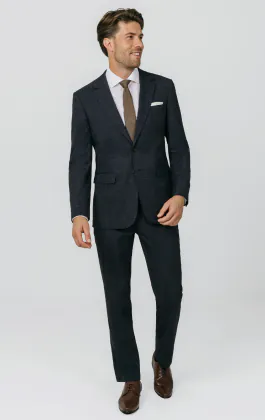 Navy with Rust Check Suit
