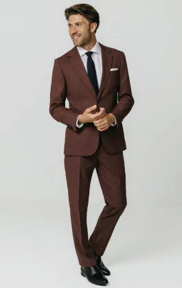 Dark Rosewood Weave Suit