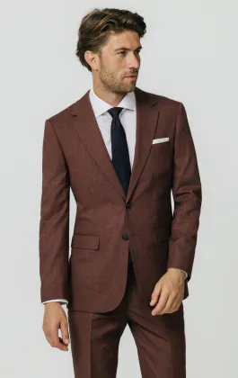 Dark Rosewood Weave Suit