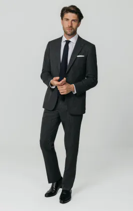 Charcoal Puppytooth Check Suit