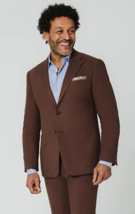 Mocha Linen Suit