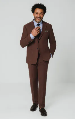 Mocha Linen Suit