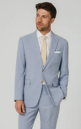 Light Blue Hopsack Suit
