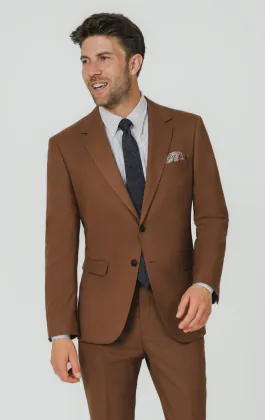 Mid Brown Twill Suit