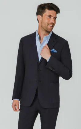 Navy Pure Linen Suit