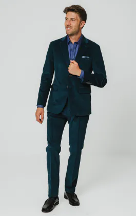 Teal Corduroy Suit