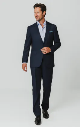 Navy Birdseye Suit