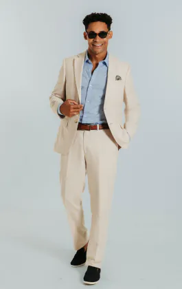 Cream Linen Suit