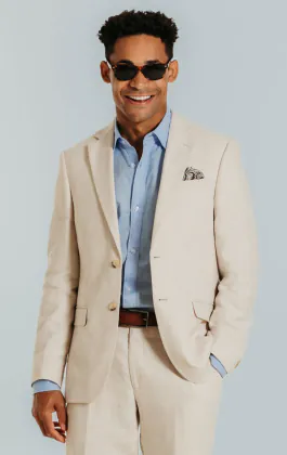 Cream Linen Suit
