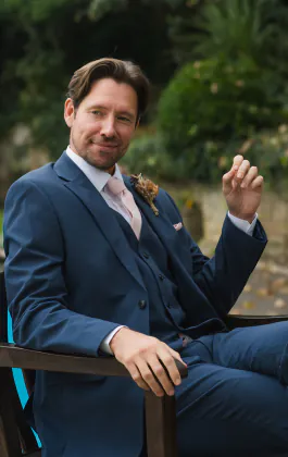 Mid Blue Suit