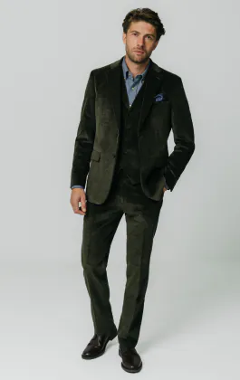 Green Corduroy 3 Piece Suit