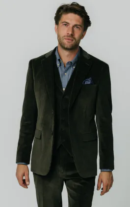 Green Corduroy 3 Piece Suit