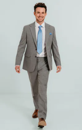 Light Grey Check Suit