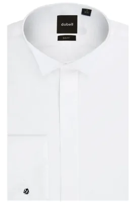 White wing collar shirt slim fit discount