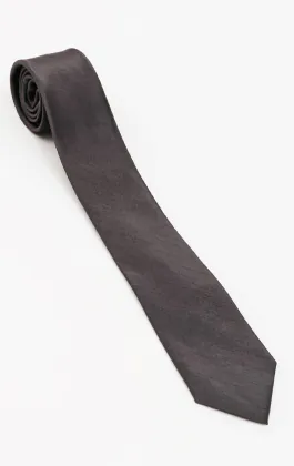 Dark Grey Dupion Tie