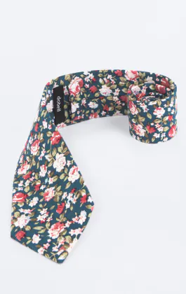 Green Multi Floral Tie