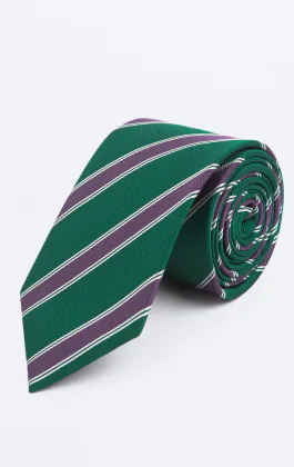 Green with Purple Stripe Tie