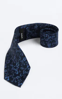 Navy & Blue Floral Tie