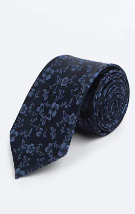 Navy & Blue Floral Tie