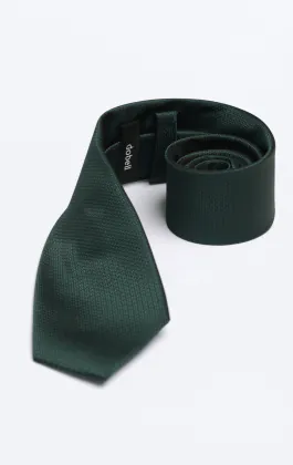 Bottle Green Textured Tie