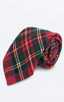 Dobell Red Tartan Tie